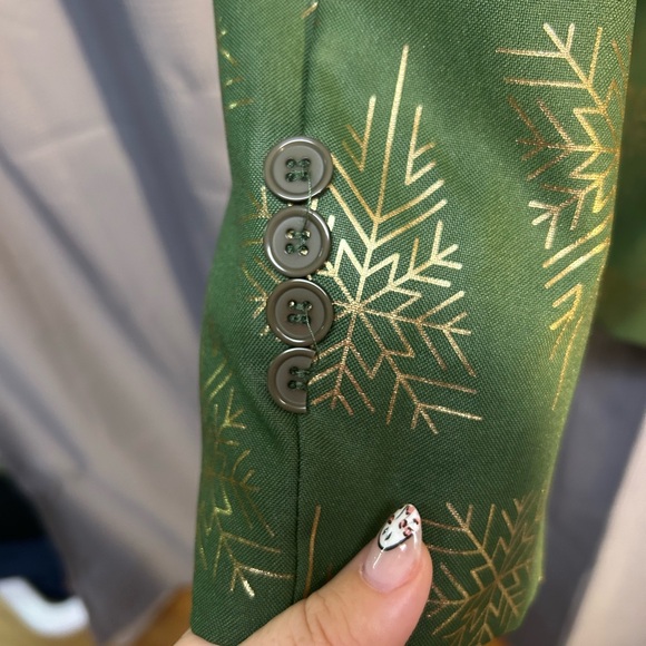 NWT Green and Gold Men's Blazer - Picture 4 of 5